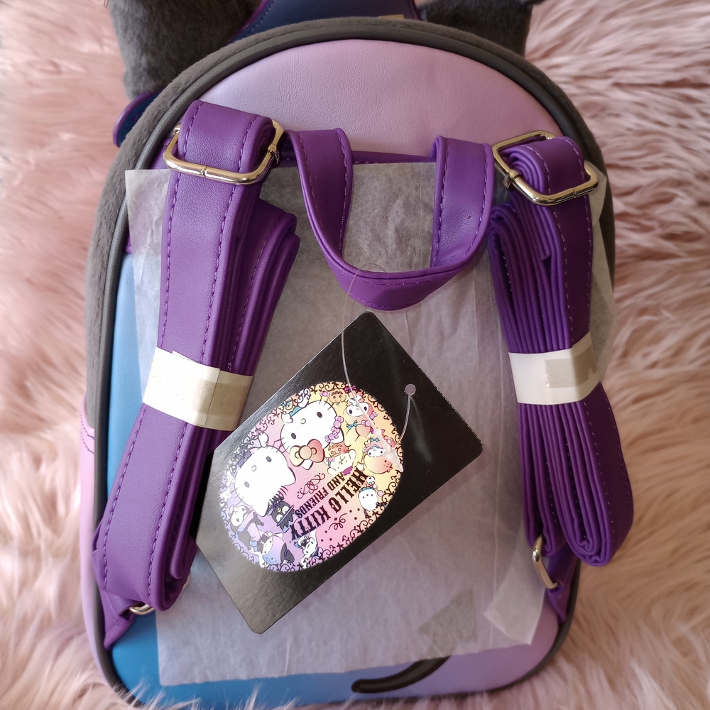 Kuromi Witch Fuzzy Mini Backpack - Picture 4 of 5